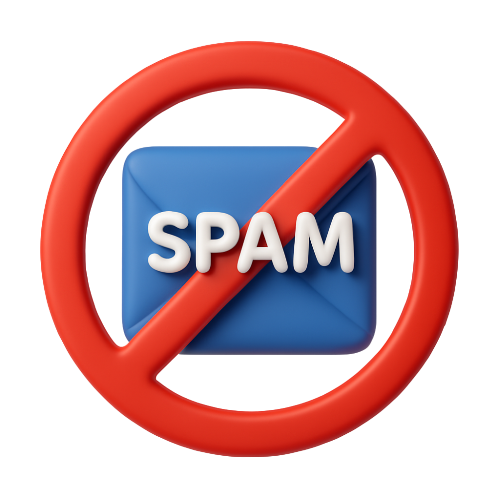 No spam guarantee